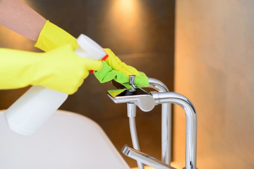 Professional cleaning team at work in Aldwych