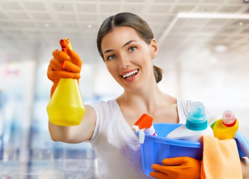 Satisfied customers enjoying their clean and organized space