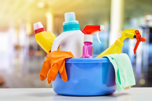 Satisfied customer reviewing cleaned space