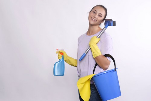 Thorough cleaning services in a spacious living room